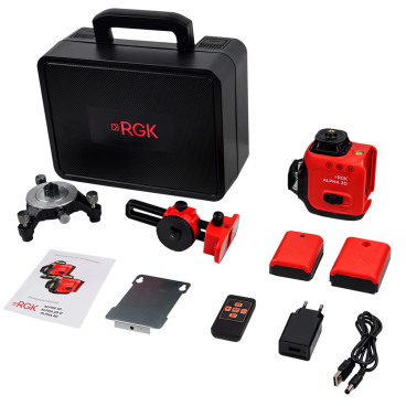 Лазерный уровень RGK ALPHA 3D с зеленым лучом Арт. 722866_1