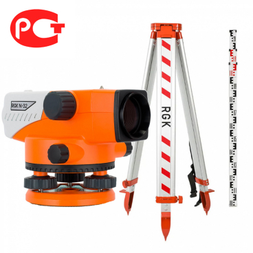 Комплект нивелир оптический RGK N-32 + AMO S3 + RGK S6-N Арт. 778244_50